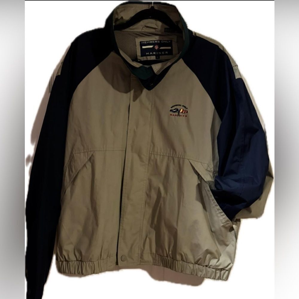 men's vintage members only Mariner rain proof jacket